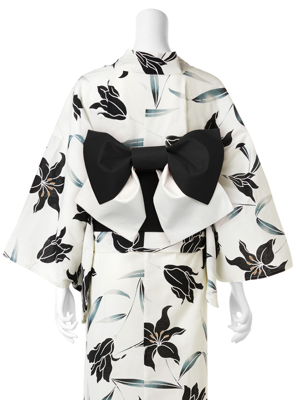 モノトーン百合浴衣セット[gi1326] | レディースファッション通販の