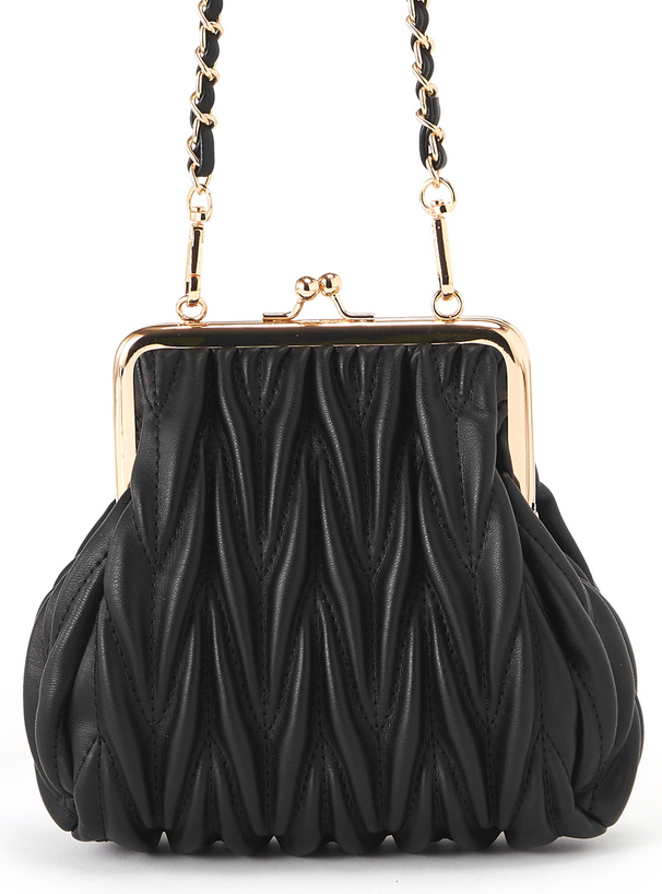 キルティングがま口ショルダーバッグ[dd404] | レディースファッション