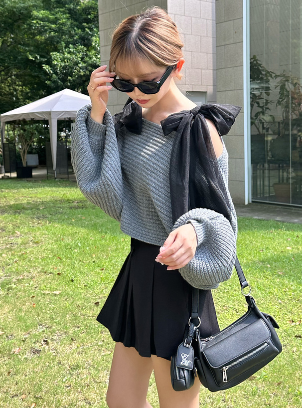 マルチWayリボンドルマンスリーブニットトップス[dr739] | レディース