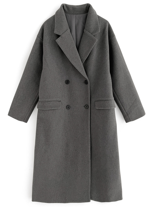 フェイクウールダブルボタンチェスターコート[k9298d] | レディース