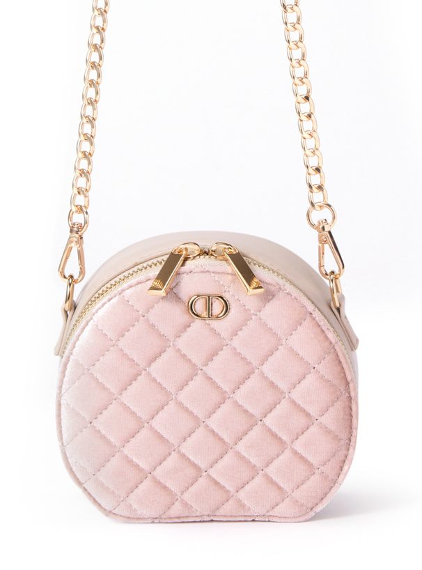 ベロアキルティングサークルショルダーバッグ[tr787] | レディース