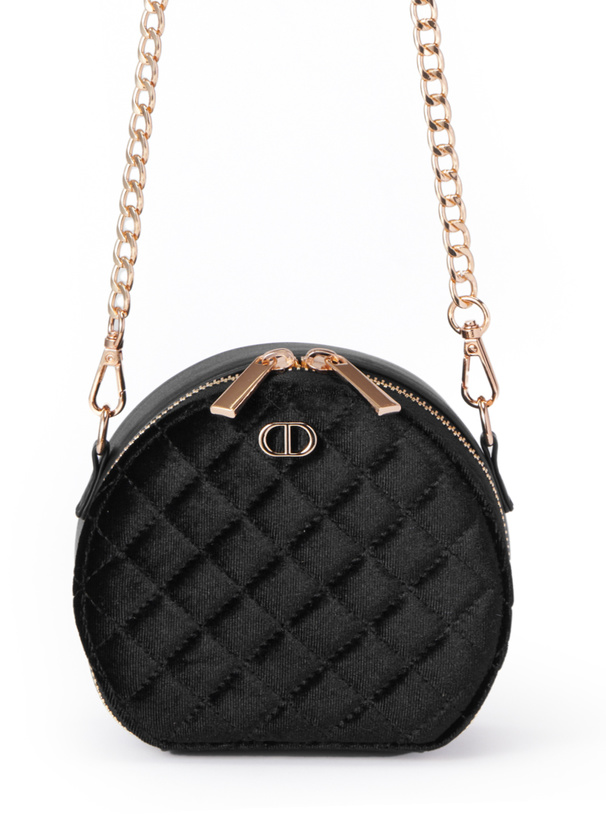 ベロアキルティングサークルショルダーバッグ[tr787] | レディース