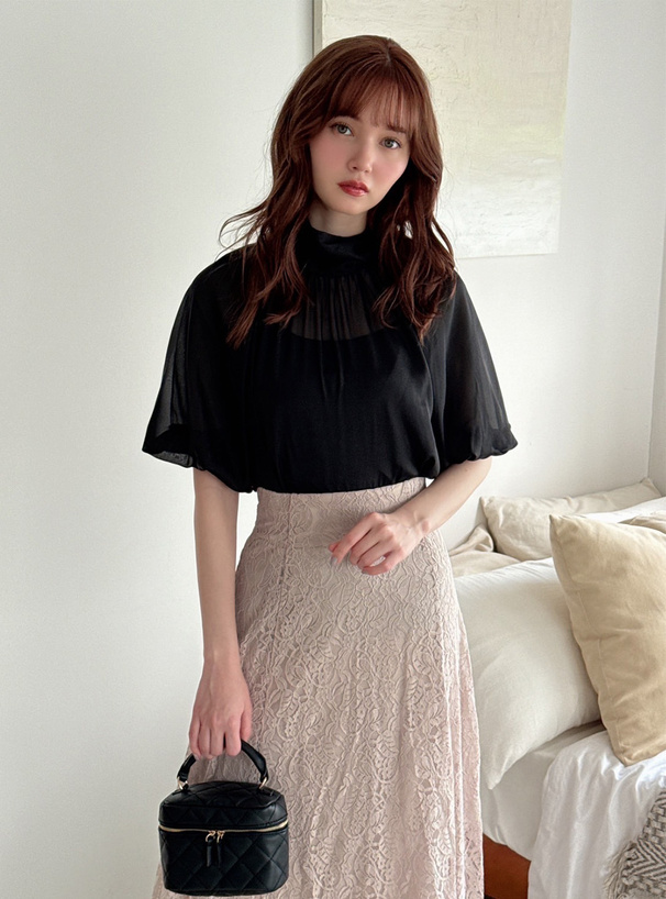 花柄レースバックレースアップマーメイドスカート[tt006] | レディース