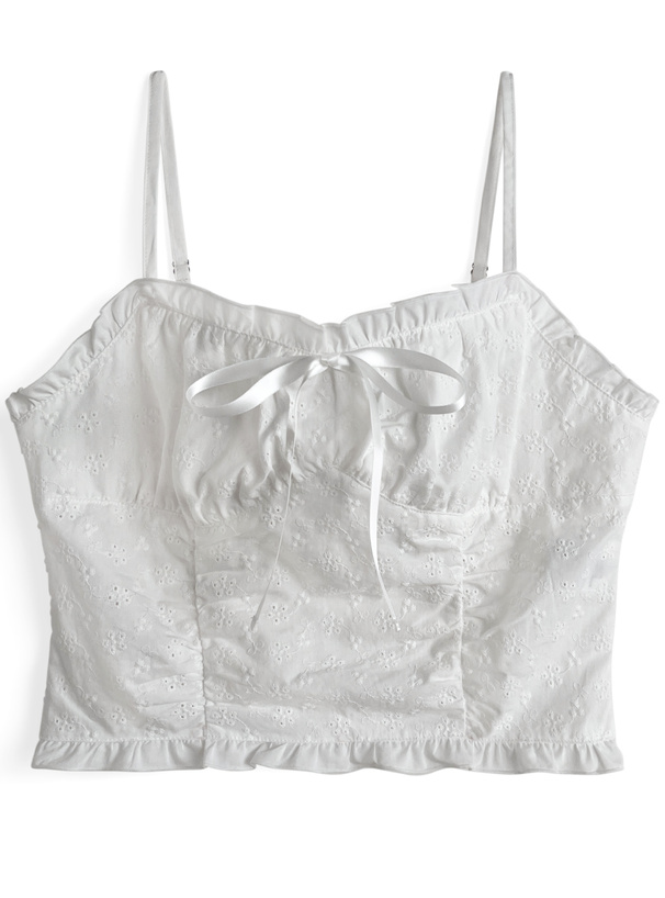 花柄刺繍リボンフリルキャミソール[tu1706] | レディースファッション