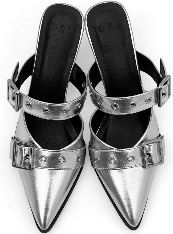 ポインテッドトゥベルトストラップミュール[zr1274] | レディース