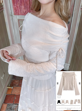 オフショルダー フレアスリーブ | レディースファッション通販の