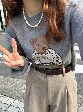 テディベアニットトップス[uf054] | レディースファッション通販の