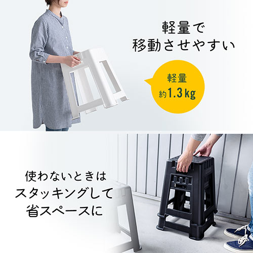 スタッキングスツール（2個セット・トール・屋台イス・プラスチック