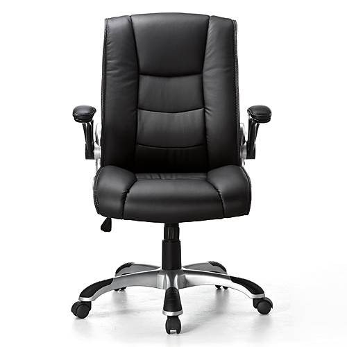 オフィスチェア（アームレスト・跳ね上げ式・ロッキング・PUレザー