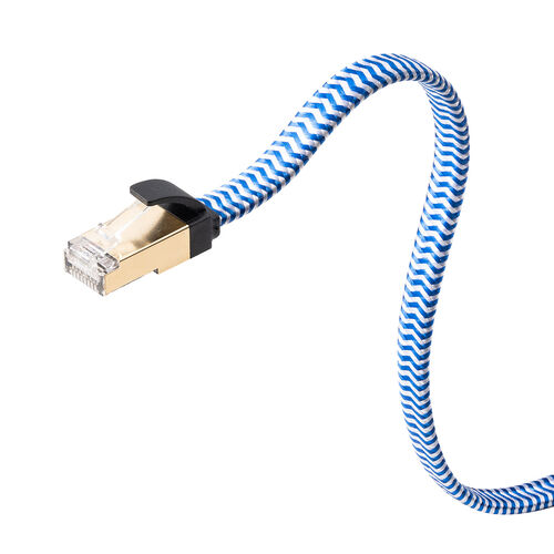 フラットCAT7 LANケーブル（カテゴリ7・フラットタイプ・メッシュ外皮