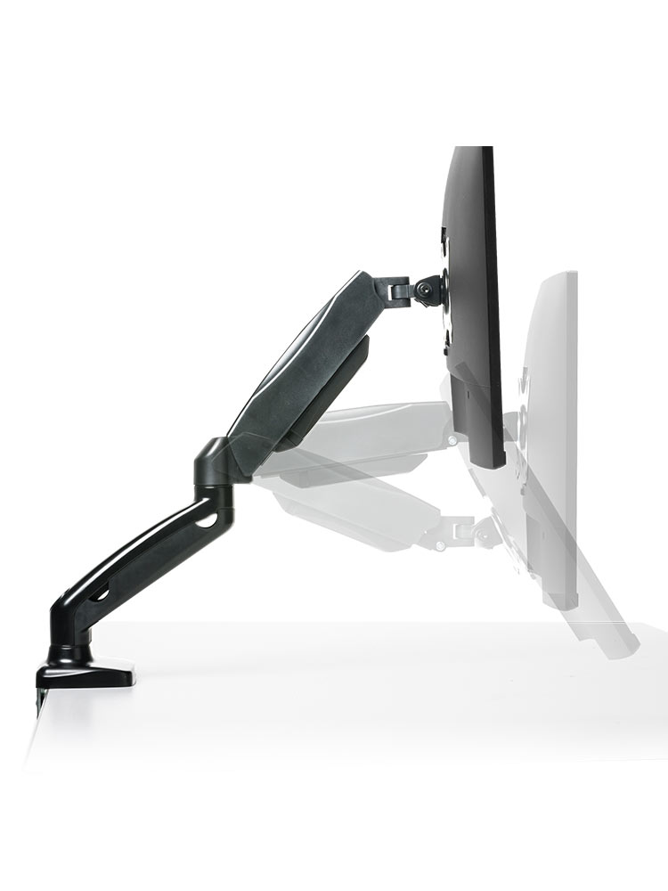 デュアルモニターアーム｜32インチ・メカ式・スリムクランプ・上下
