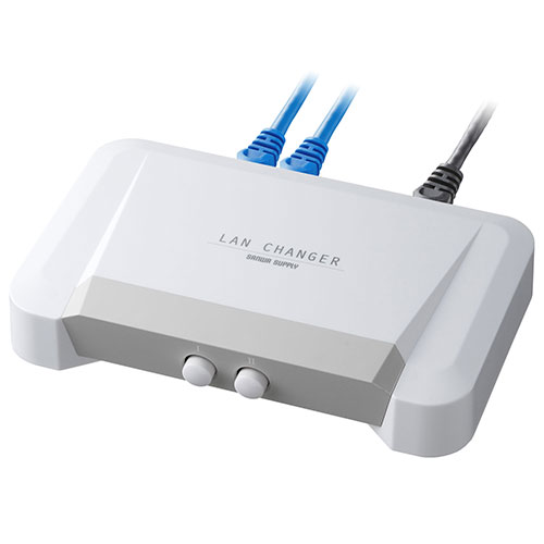LAN切替器（2回路・スイッチ・手動・ネットワーク）SW-LAN21