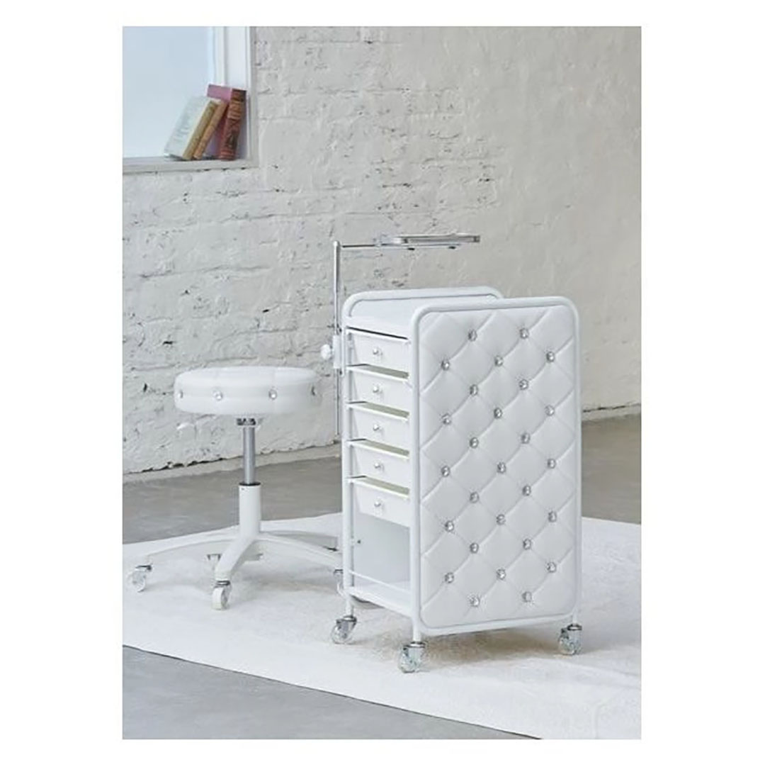 EYELASH GARAGE】キルティングワゴン(ホワイト)｜まつげエクステ商材の松風