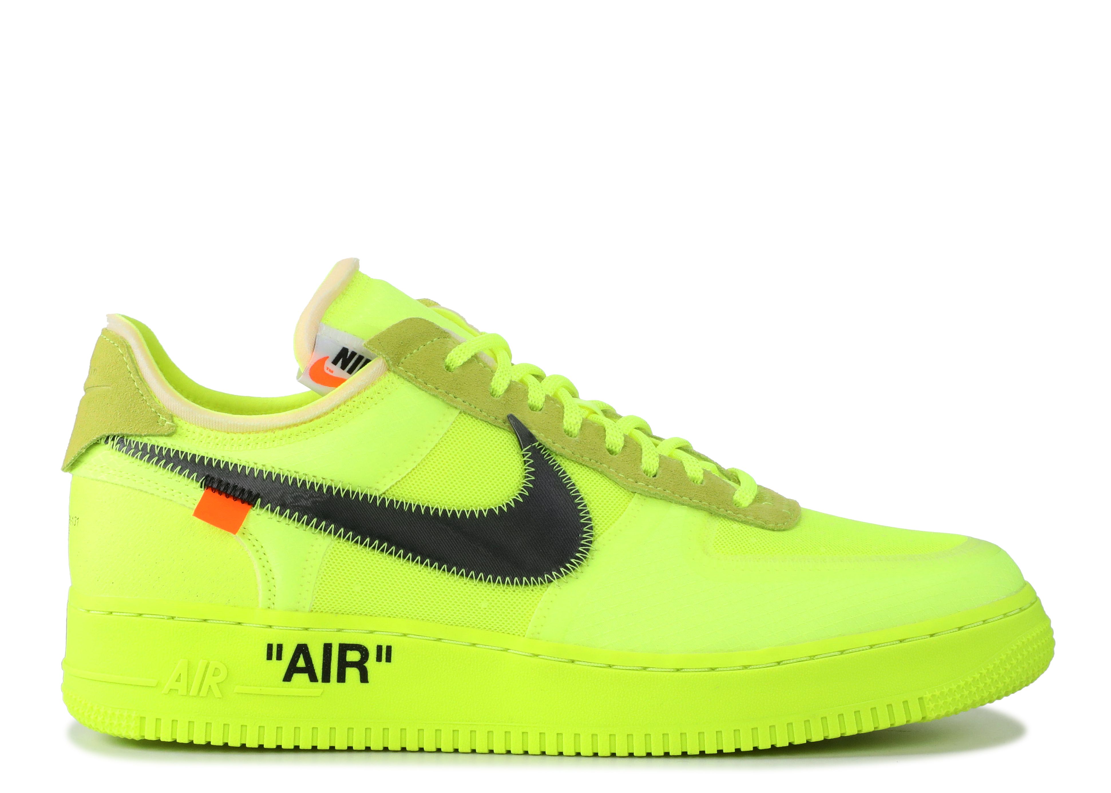 Off White X Air Force 1 Low 'Volt' - Nike - AO4606 700 - volt/cone