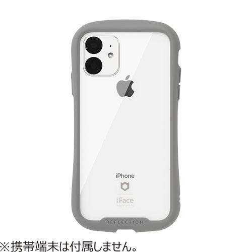 iPhone11】iFace Reflection 強化ガラスクリアケース グレー｜【ハンズ