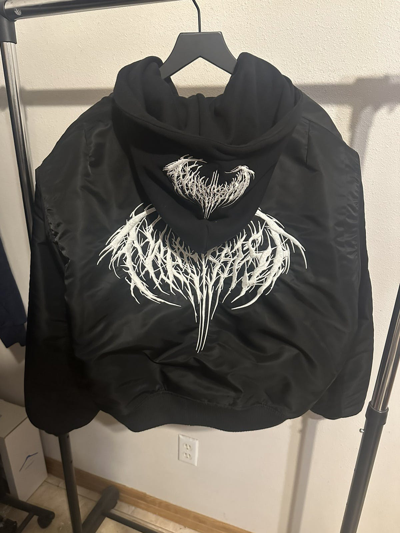 Pre-owned Playboi Carti Narcissist Bomber Jacket In Black | ModeSens