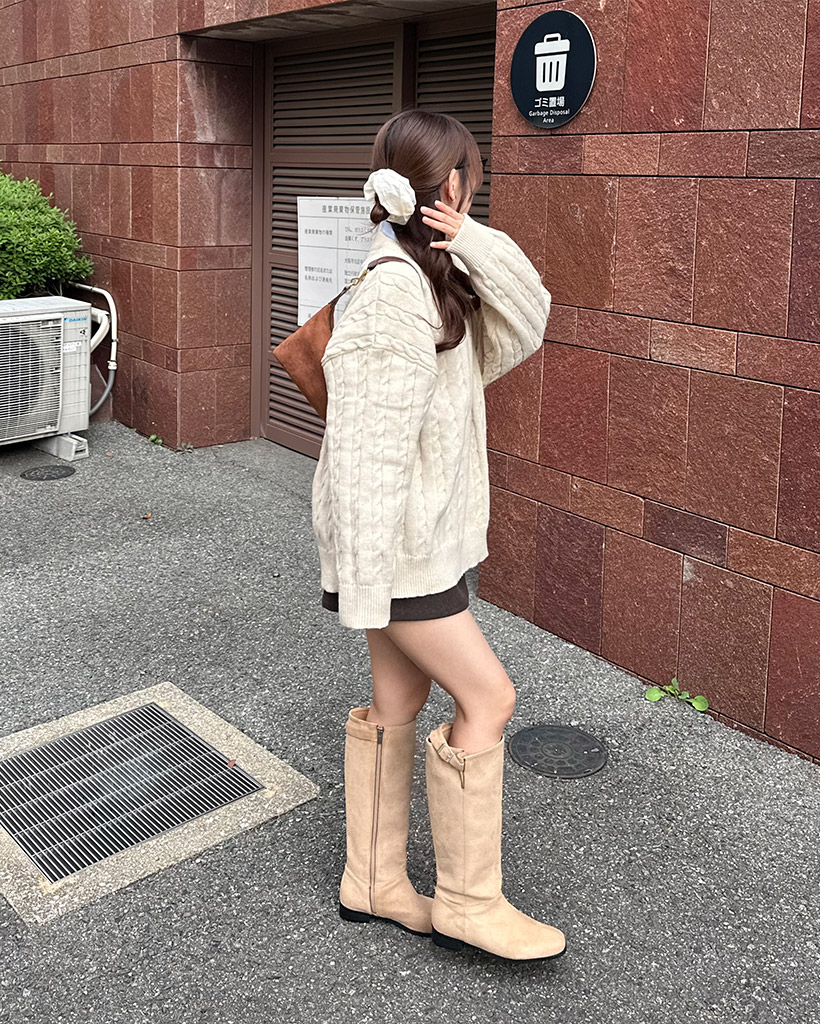 ベルトポイントスエードロングブーツ | ファッション通販サイト NUGU