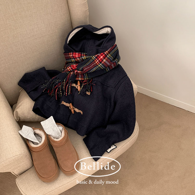 ORIGINAL) フード付き、ショートダッフルコート | ファッション通販