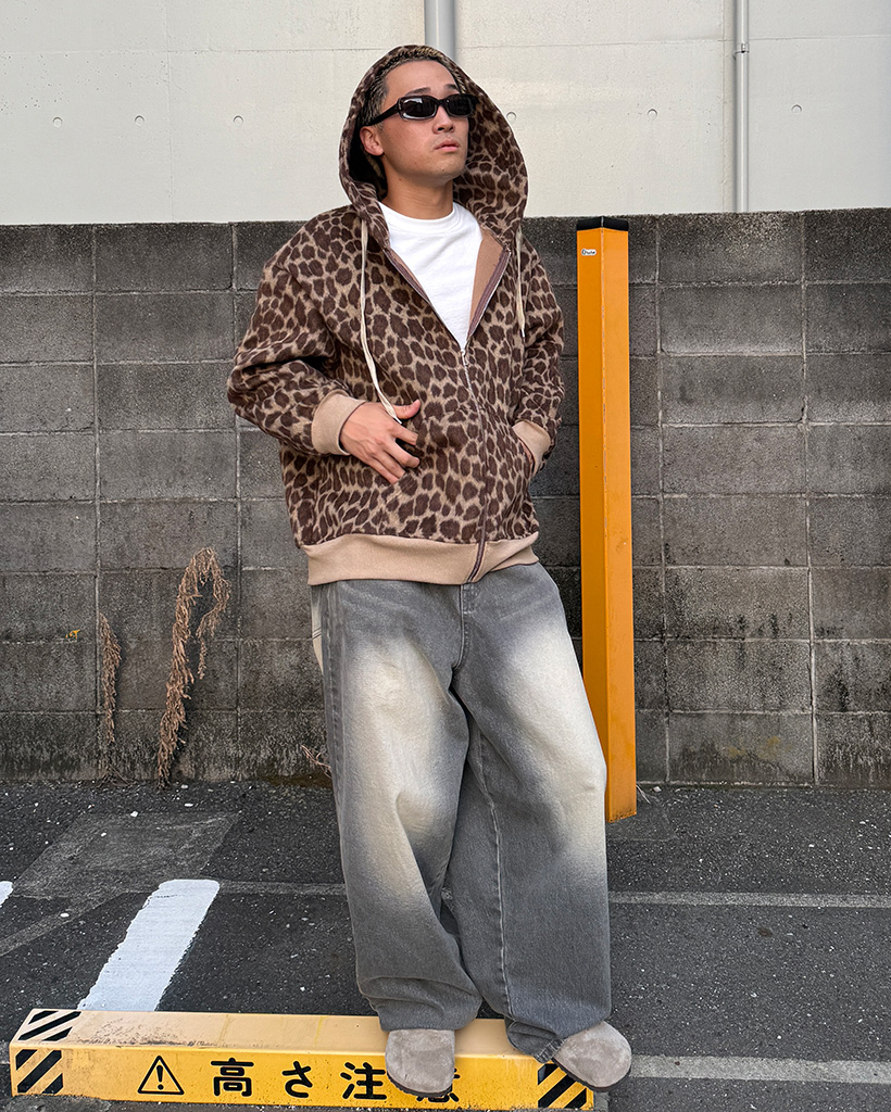 レオパードジップアップパーカー | ファッション通販サイト NUGU