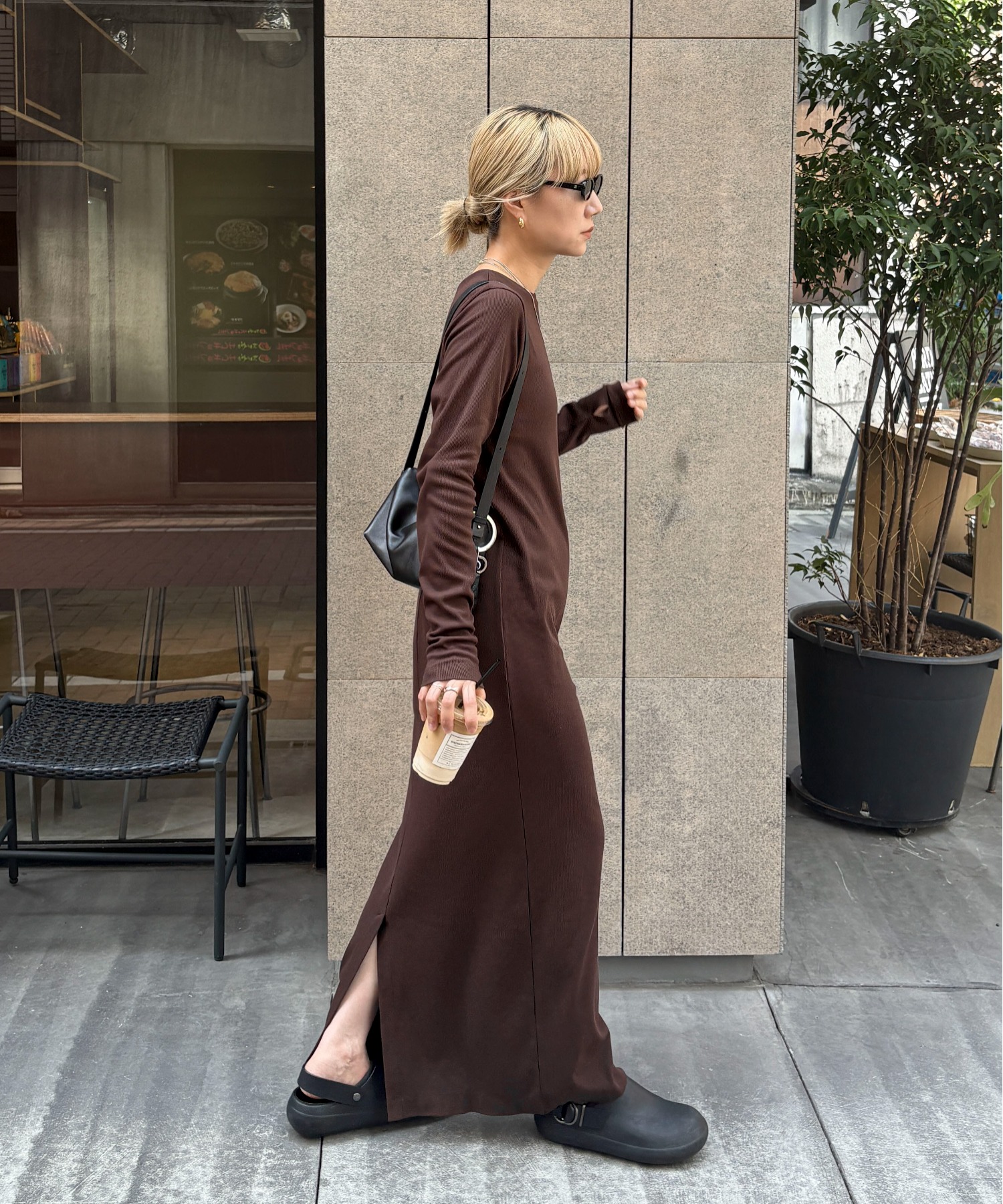 TALL/2Tサイズあり】カットリブロングワンピース | ファッション通販