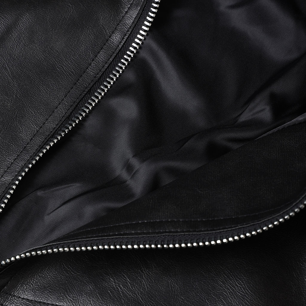 ヴィンテージクラックブルゾンエコレザージャケット | ファッション