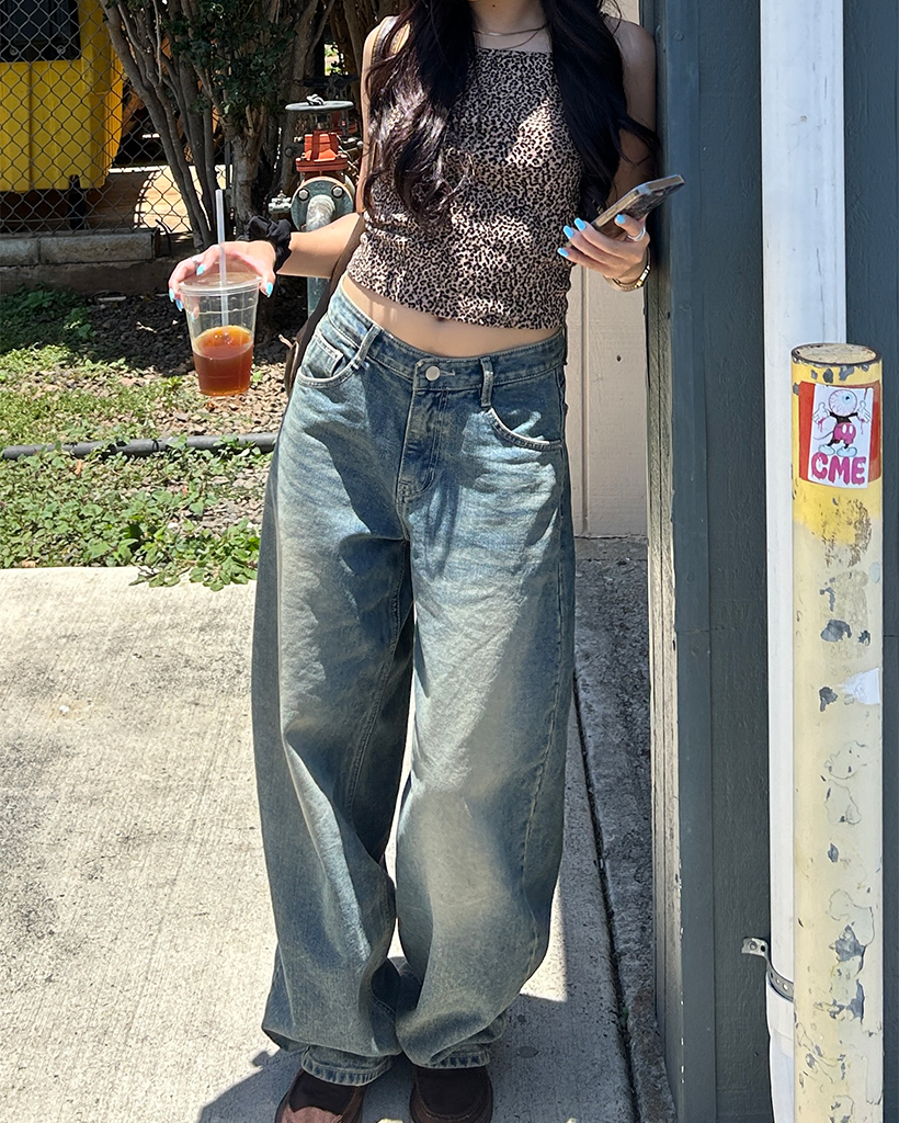 レオパードセミクロップドキャミソール | ファッション通販サイト NUGU