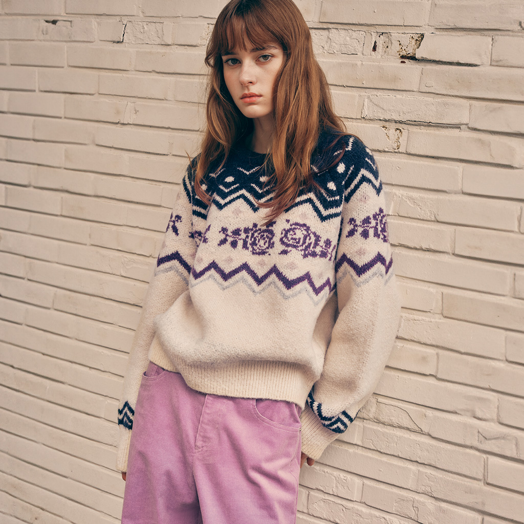 NORDIC KNIT PULLOVER IVORY | ファッション通販サイト NUGU