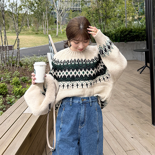 ノルディック柄ニット | ファッション通販サイト NUGU