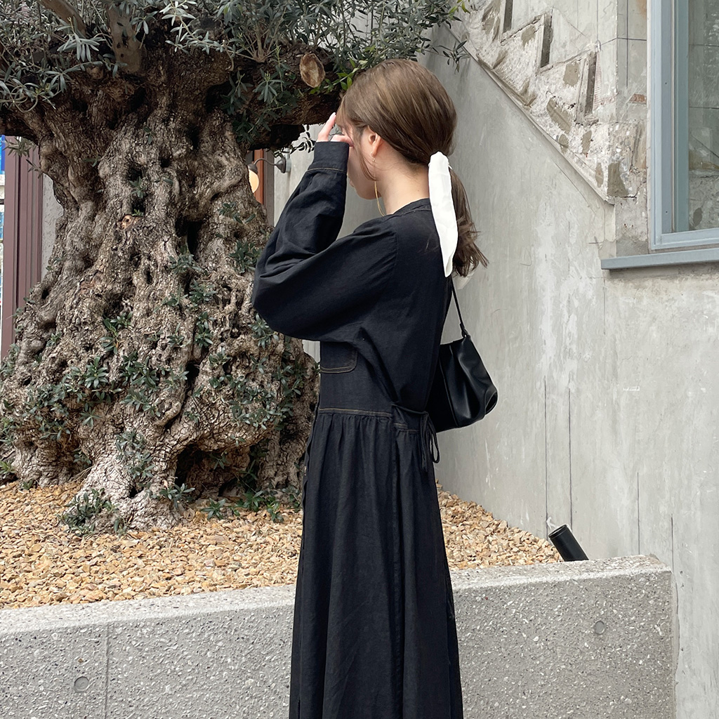 チャイナカラーデニムワンピース | ファッション通販サイト NUGU