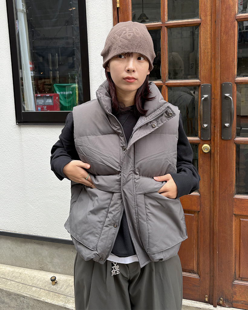 ユニセックス)ビッグポケットオーバーサイズキルティングベスト