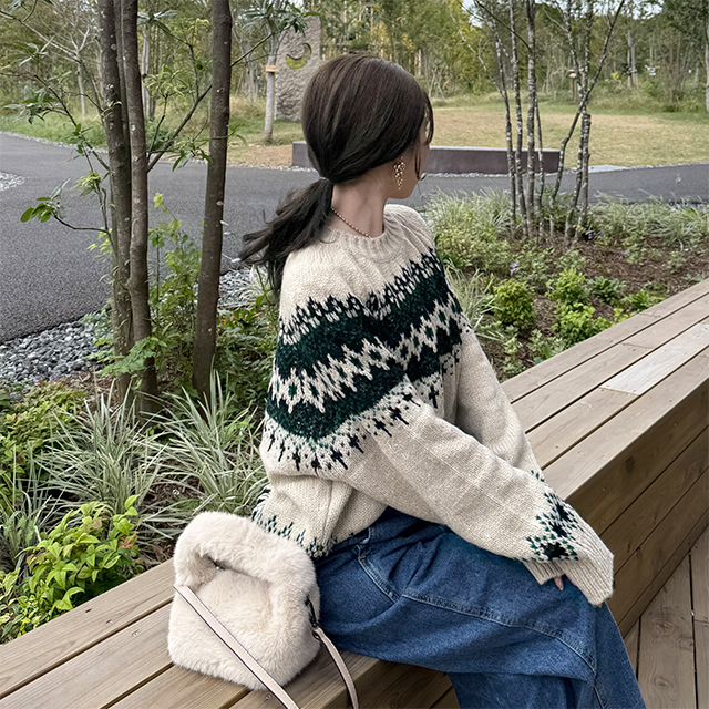 ノルディック柄ニット | ファッション通販サイト NUGU