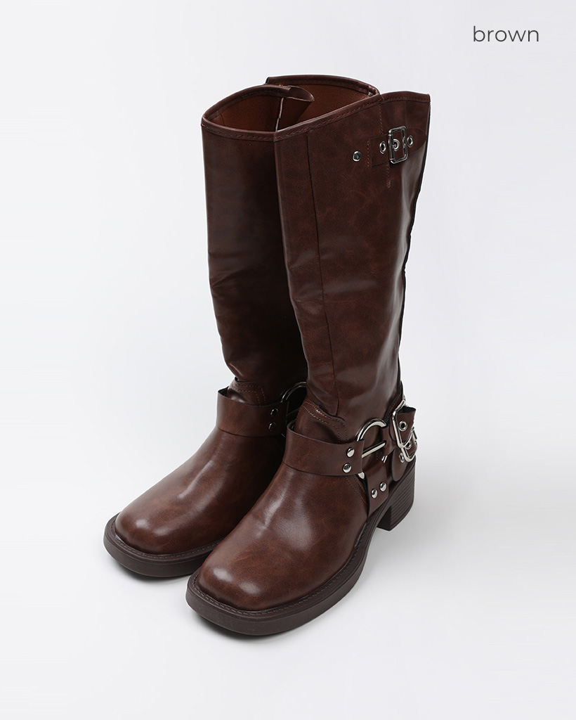 ロックベルトロングブーツ | ファッション通販サイト NUGU