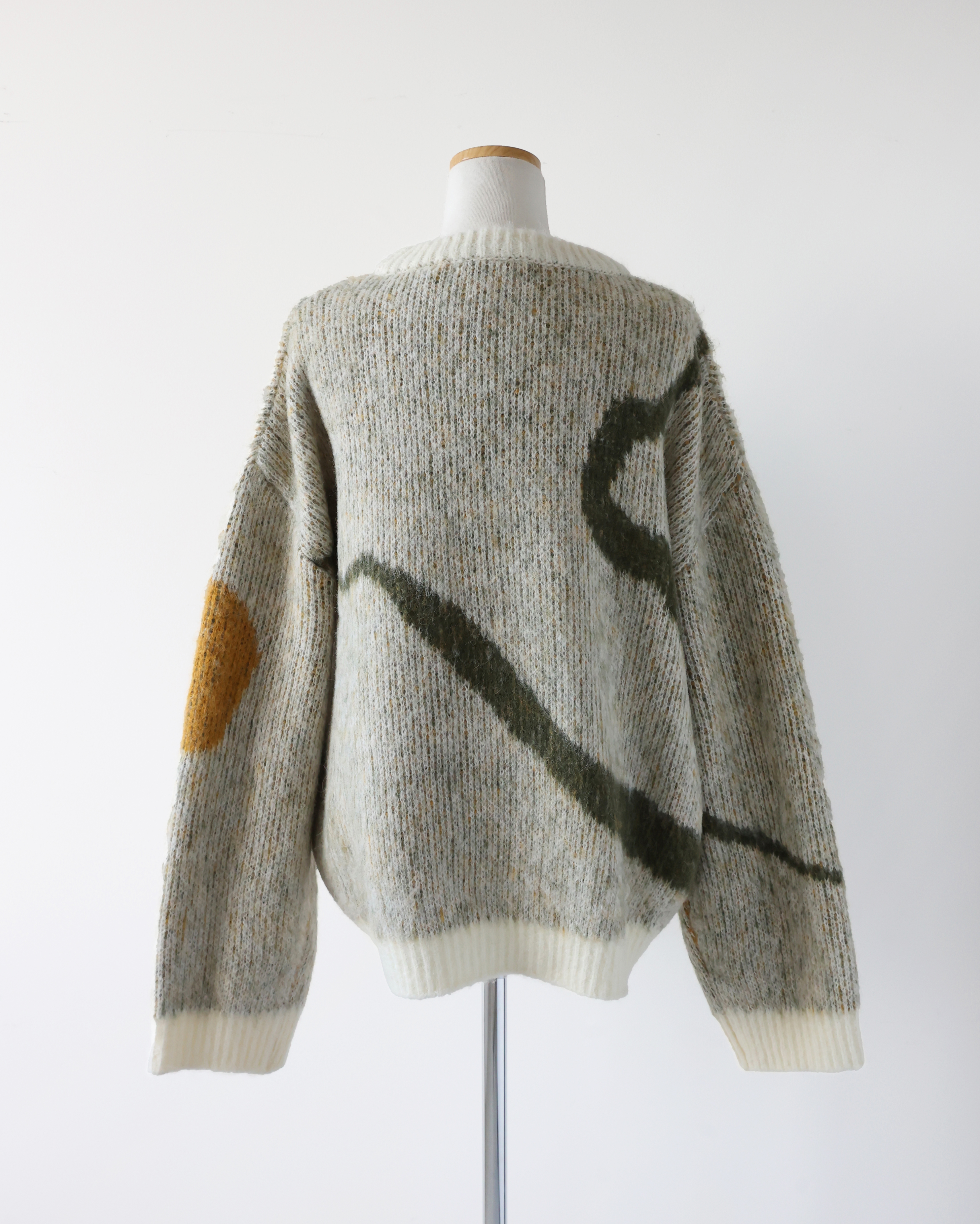 5回再販](ORIGINAL) ラインアートアルパカニット (ivory