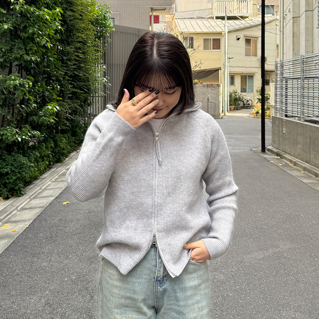 リブジップアップカーディガン | ファッション通販サイト NUGU