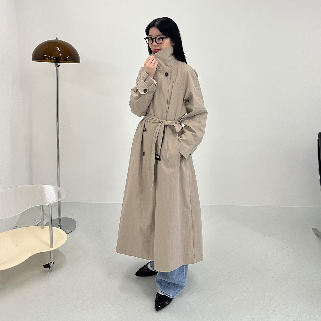 オーバーサイズロングトレンチコート | ファッション通販サイト NUGU
