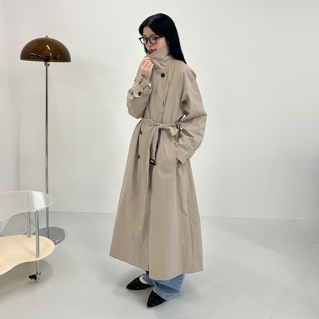 オーバーサイズロングトレンチコート | ファッション通販サイト NUGU