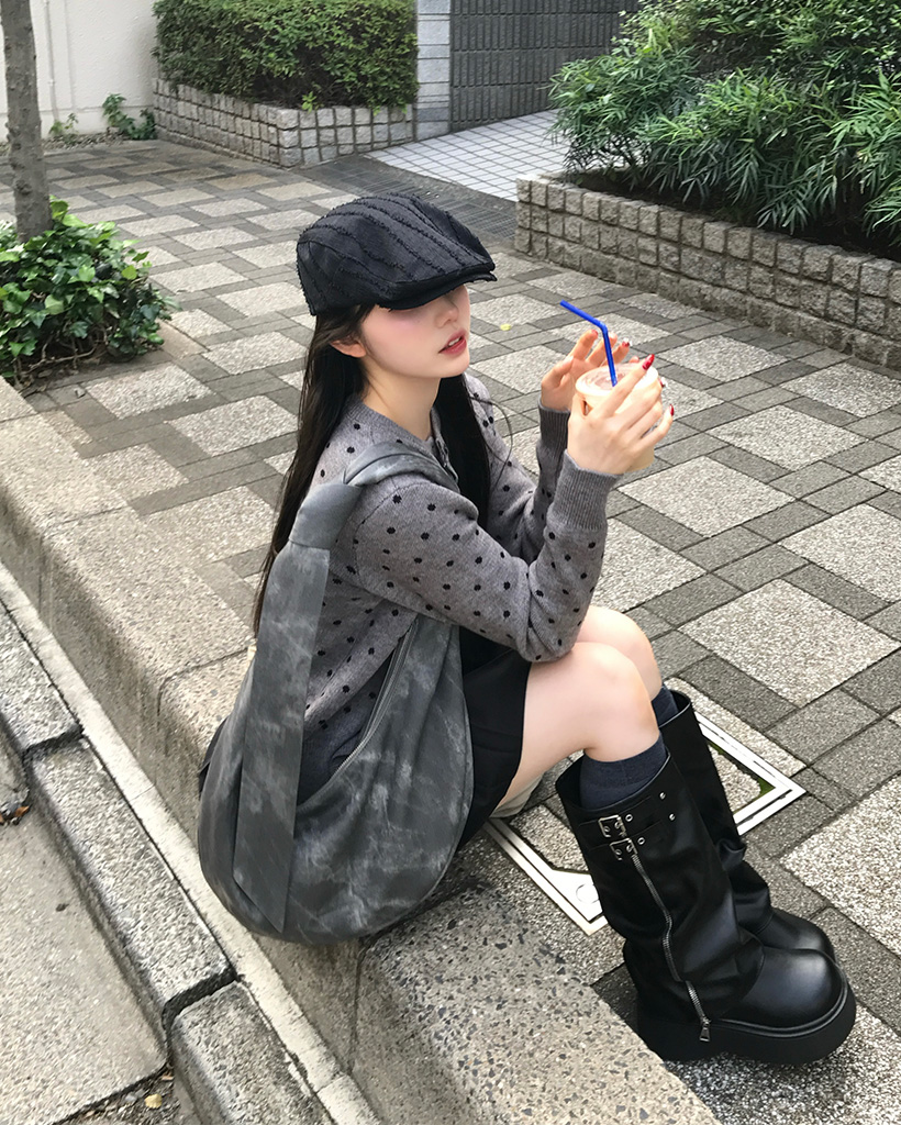 ロックベルトレザーロングブーツ | ファッション通販サイト NUGU