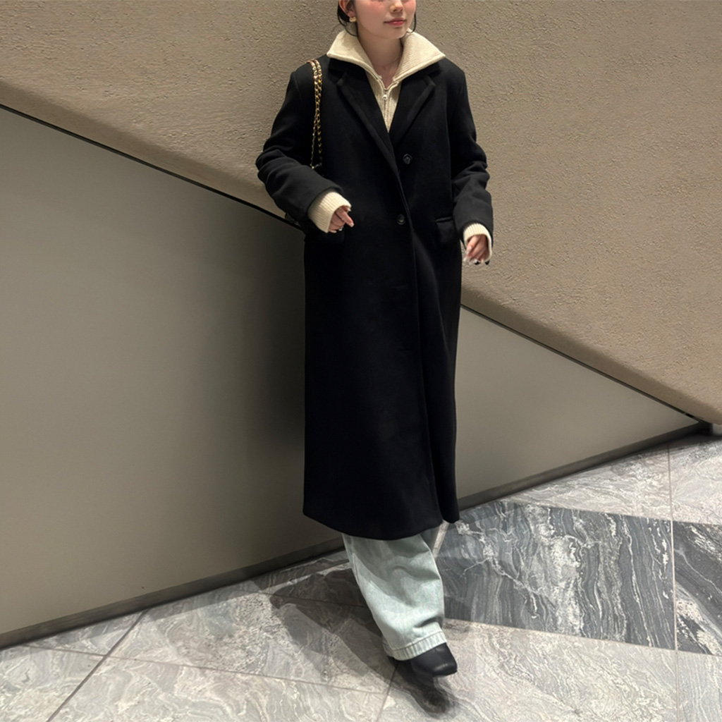 テーラードカラーロングコート | ファッション通販サイト NUGU