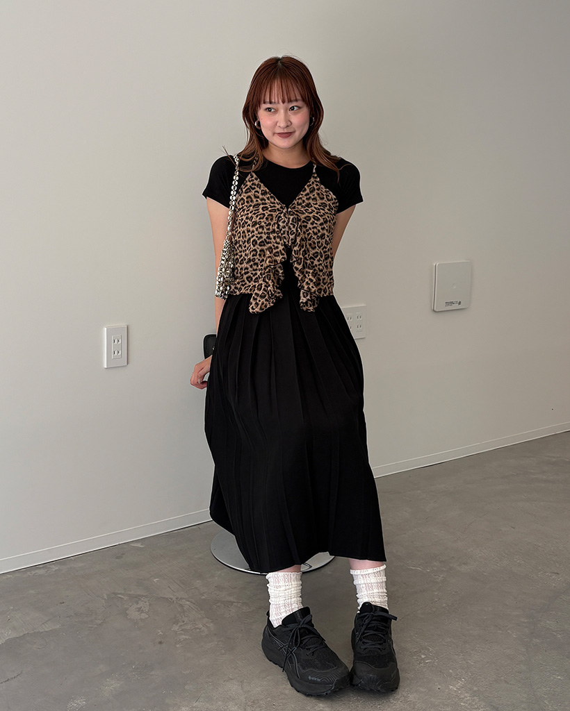 ヒョウ柄フリルキャミソール | ファッション通販サイト NUGU