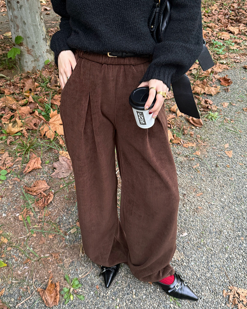 コーデュロイタックワイドパンツ | ファッション通販サイト NUGU