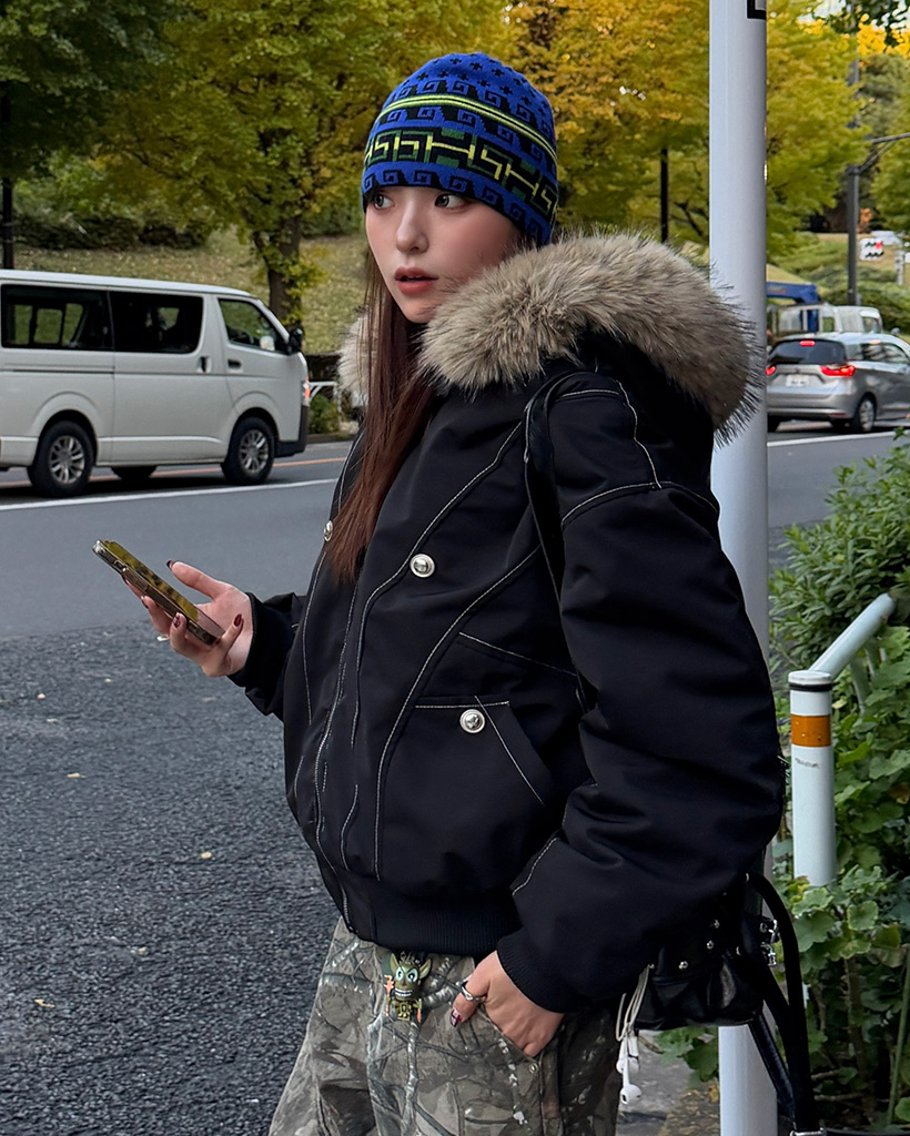 ラクーンファーフードジャケット | ファッション通販サイト NUGU