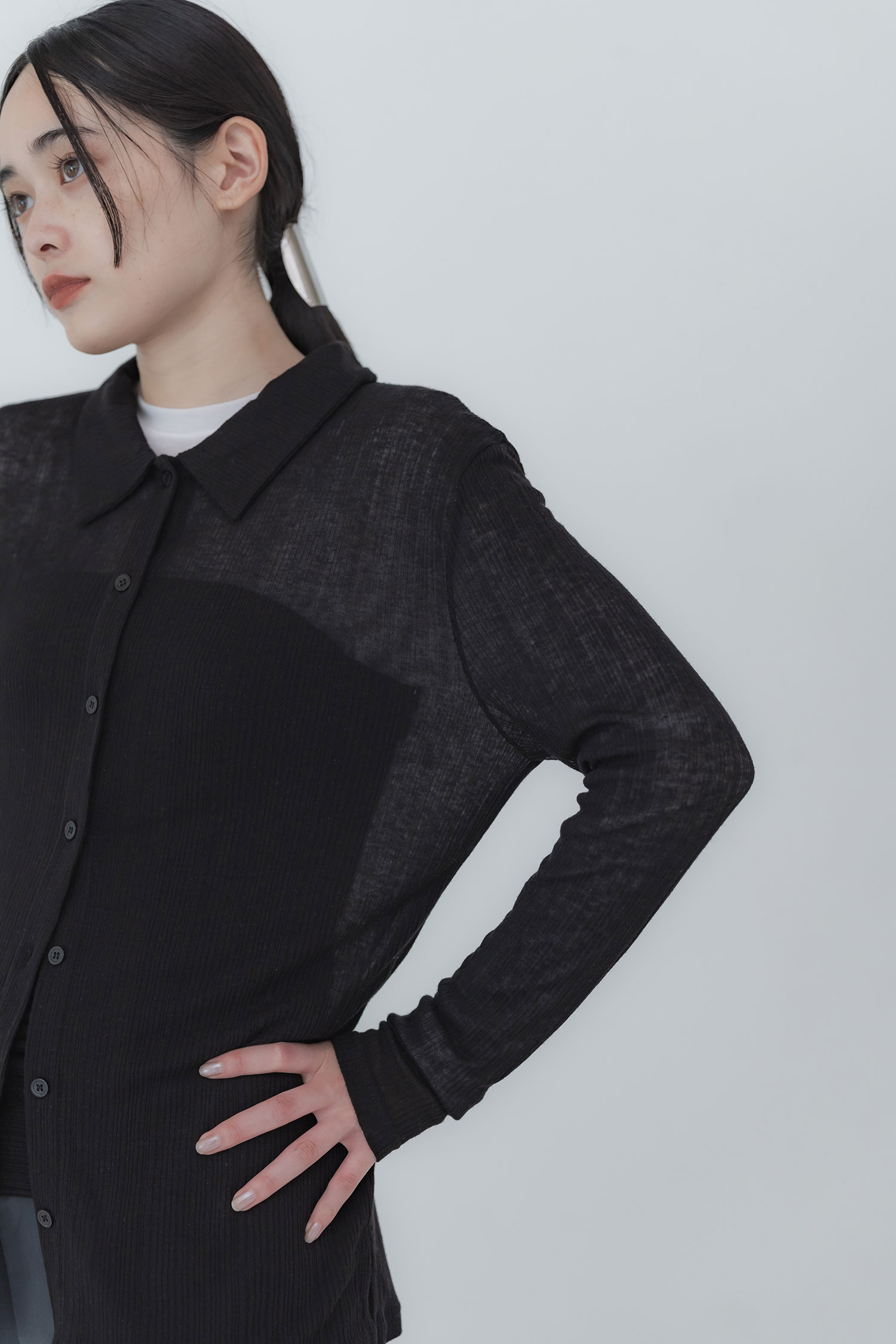 WOOL SHEER BUSTIER CARDIGAN | ファッション通販サイト NUGU