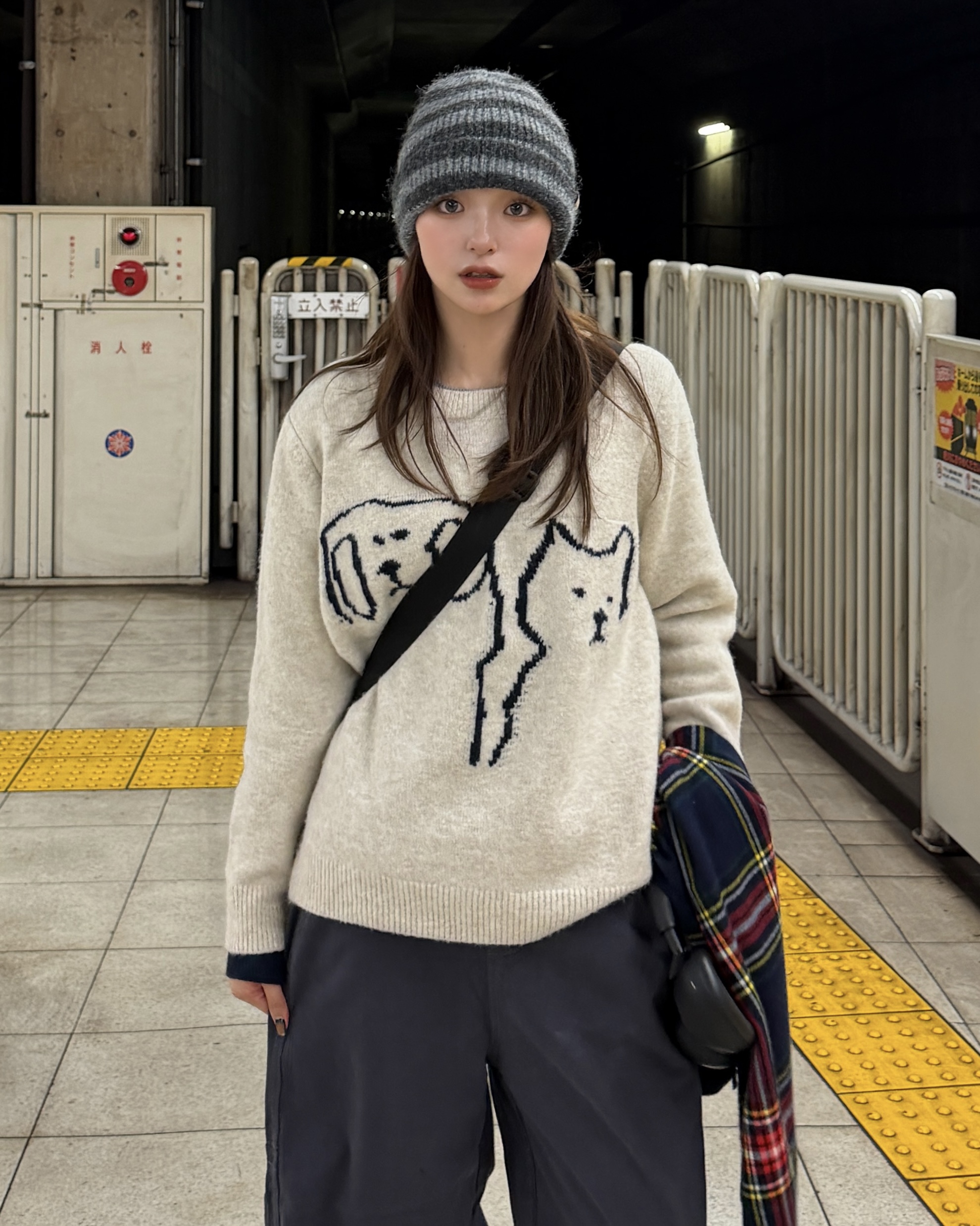 ボーダーニットビーニー | ファッション通販サイト NUGU