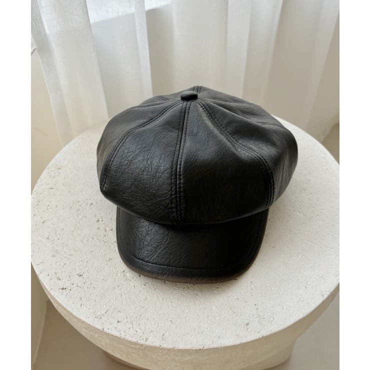 ヴィンテージライク フェイクレザー キャスケット[品番：ORGW0009403