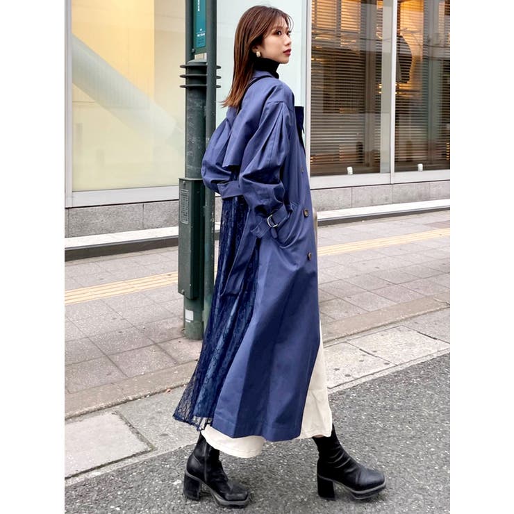 ONLINE限定】レースプリーツトレンチコート[品番：MKSW0035810]｜MURUA