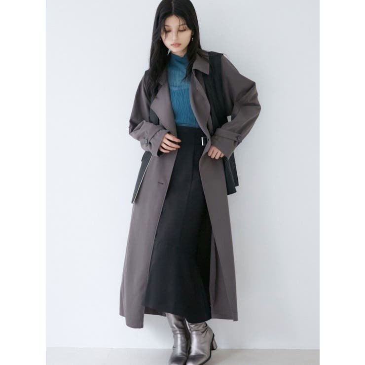 ジレレイヤードトレンチコート【マルチウェイ】[品番：MKSW0060120