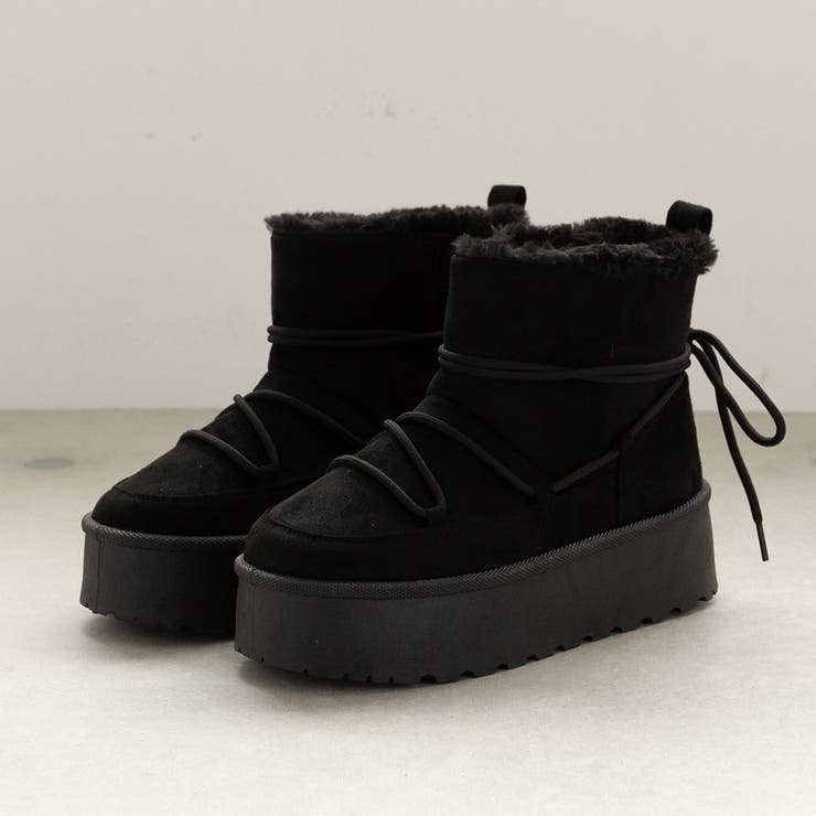 厚底ムートンブーツ / ボア レースアップ[品番：XO000005194]｜SVEC