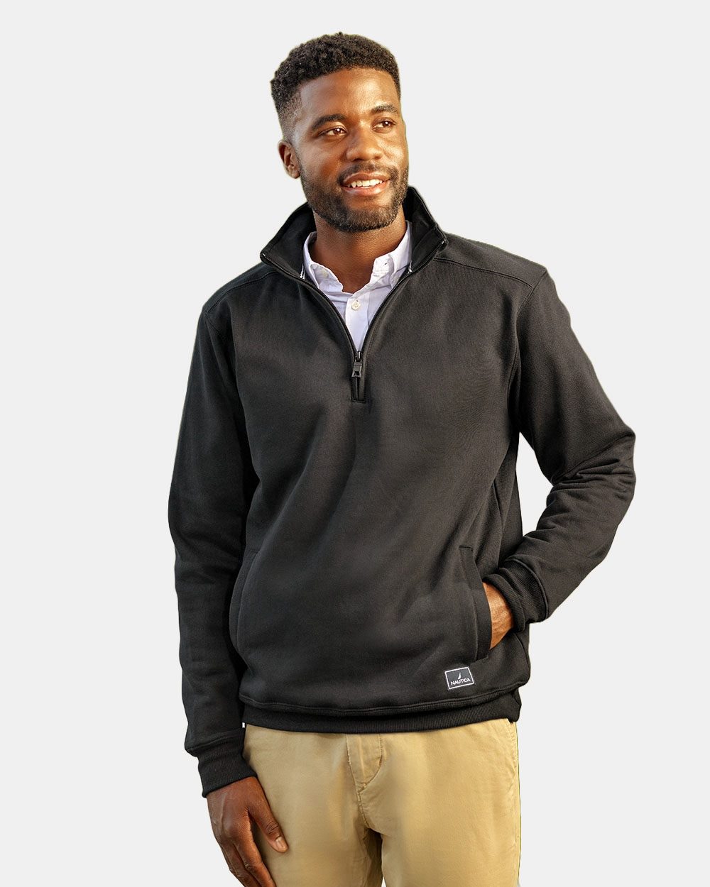 Nautica N17176 - Men's Anchor Fleece Quarter-Zip Pullover