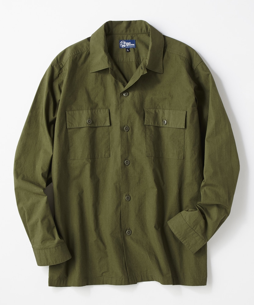 バックプリントミリタリーシャツ メンズ(M オリーブ): トップス｜Right