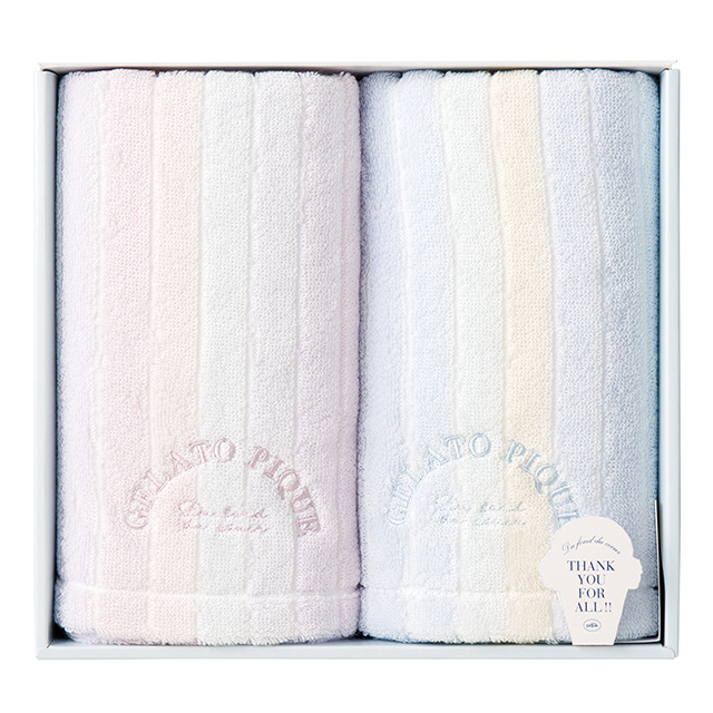 ジェラート ピケ[gelato pique]のフェイスタオル2枚セットA｜お祝い